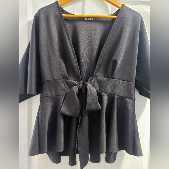 SHEIN Wrap Blouse - Picture 2 of 4